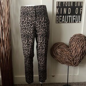 Jules & Leopold Leopard Print Ankle Pants